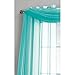 Window Elements Diamond Sheer Voile 56 x 216 in. Curtain Scarf, Turquoise