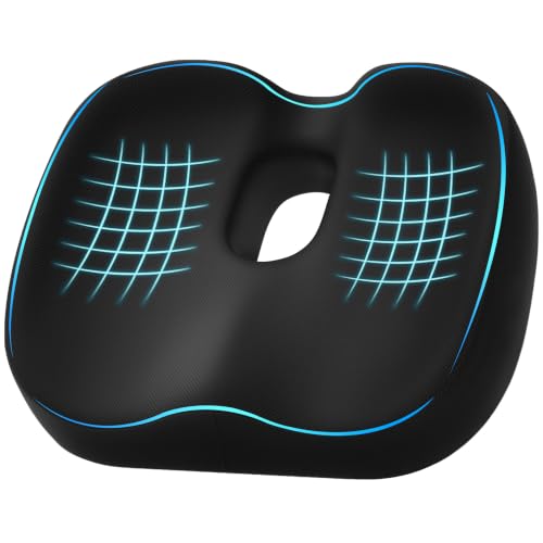 Donut Pillow Seat Cushion, Memory Foam Lifting Office Chair Cushion, Black at Amazon