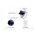 Jewelrypalace Women's 9.64ct Created Blue Sapphire 925 Sterling Silver Ring Size 8