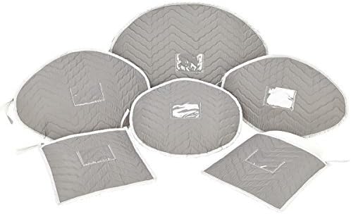 Karen Rhodes Deluxe Microfiber 6 Piece Serving Platter Storage Set