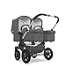 Bugaboo Donkey2 Classic Collection Duo Extension Set, Alu/Grey Mélange – Expand from a Single to a Double Stroller. Includes Duo Extension Adapter, a Toddler Seat, Sun Canopy & Rain Cover!
