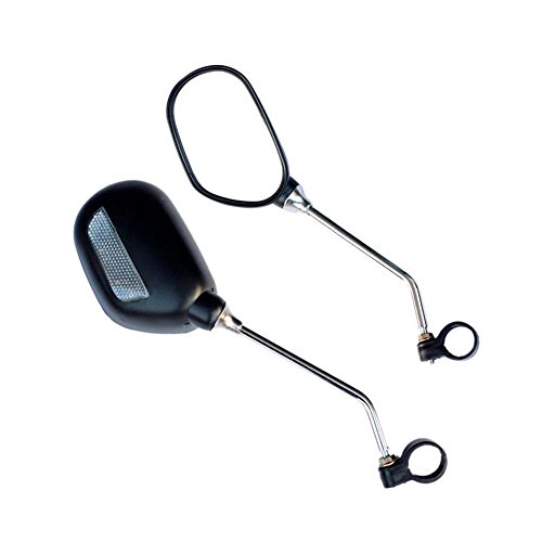 2 Pcs 360Â° Rotate Adjustable Universal Handlebar Rear View Mirror For Bike Bicycle Cycling Black