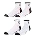 Fila Mens Ankle Socks 6 Pack Jacquard Logo (Black and White, 13-15)
