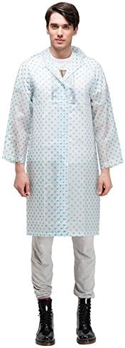 Rain Poncho for Women Men, Waterproof Windproof Raincoat with Hood, Reusable Lightweight Rain Coat for Outdoor Camping Hiking