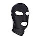 BESTOYARD Black Face Mask Elastic Breathable Open Eyes Open Mouth Zentai Costume Hood Mask - Size M