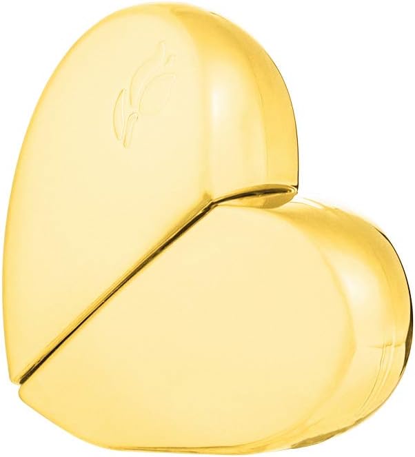 Perfume Bottle,Airless Cosmetic Containers Parfum Atomizer Heart Shaped Spray Perfume Bottle Refillable Spray Case Airless Pump(gold)
