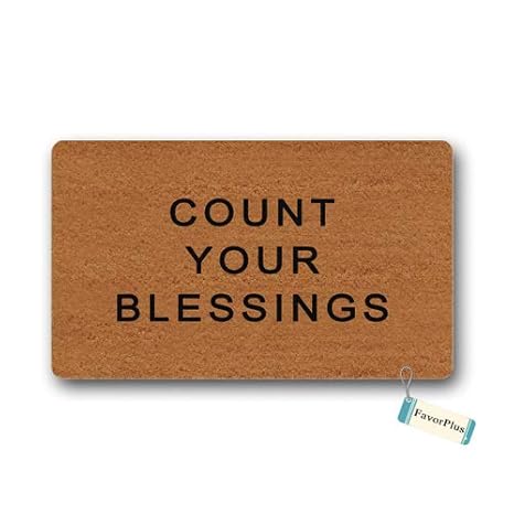 Amazon Com Doormat Count Your Blessings Styleiv Outdoor Indoor
