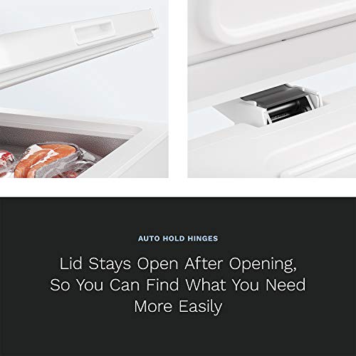 hOmeLabs 5 Cubic Feet Chest Freezer Top Door Deep Freezer with Manual