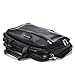 Alpine Swiss Monroe Leather Briefcase Top-Zip Laptop Messenger Bag Black