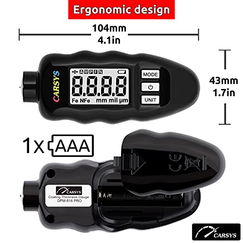 Coating Thickness Gauge DPM816 Pro Paint Meter for Car Fast & Accurate Range 0137 mils