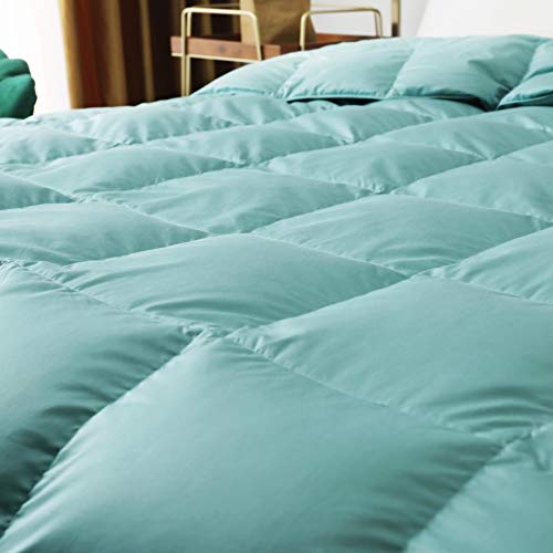 Confibona Lightweight Summer 90 Down Comforter/Blanket,Cooling Duvet Insert,Soft Noiseless