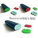 Flat Mouthpiece, Part of Replacement Accessories 3 Pieces 3 Colors with Rubber Nozzle Protective Cover