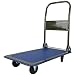 Olympia Tools 85-180 Folding & Rolling Flatbed Cart for Loading, Olive Green with Blue Bumper, 300 Lb. Load Capacity