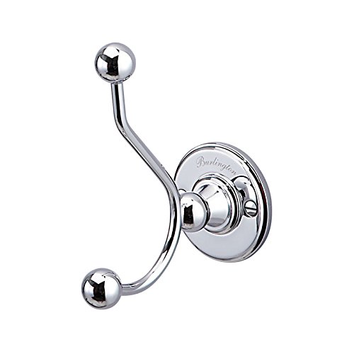 Nostalgic Retro Traditional Double Towel Hook Burlington Chrome