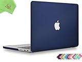 UESWILL Matte Hard Case for MacBook Pro (Retina, 15 inch, Mid 2012/2013/2014/Mid 2015), Model A1398, NO CD-ROM, NO Touch Bar, Navy Blue