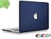 UESWILL Matte Hard Case for MacBook Pro (Retina, 15 inch, Mid 2012/2013/2014/Mid 2015), Model A1398, NO CD-ROM, NO Touch Bar, Navy Blue primary