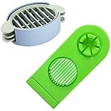 Kitchen Gadget Wheat Straw Egg Slicer and 2 in 1 Egg Cutter, Necessary Tools and Good Assistant for Kitchen