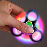 Newest LED Light UP Glow Tri-Spinner Hand Spinner Fidget New Style Toy, EDC ADHD Focus Stress Reducer Relieve Anxiety Autism (G)