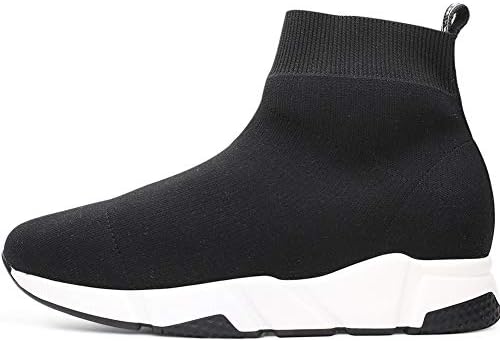 Men's Shoes Elevator Boots - Available for Size 8, 9 - Hidden Wedges 6cm 2.38 inch Fashion Casual Sneakers Boots Ankle Bootie Black