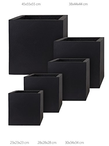 Pflanzwerk® Pflanzkübel Cube Anthrazit 23x23x23cm *Frostbeständiger Blumenkübel* *UV-Schutz* *Qualitätsware* – Bild 6