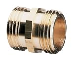 2 Pack - Nelson 50573 Male Thread Brass Hose Coupling | Connect Two Female Hoses Together