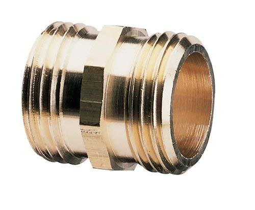2 Pack - Nelson 50573 Male Thread Brass Hose Coupling | Connect Two Female Hoses Together