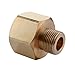 KES Lead-Free Faucet Supply Line Adapter 3/8-Inch Compression Male to 1/2-Inch NPT Female Converter 2 Pack, SOLID Brass, PJ18-P2