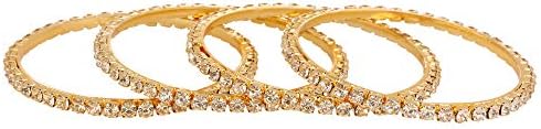 Kord Store Indian Fashion Jewellery Traditional Gold Plated Bangles Set for Girls and Women.