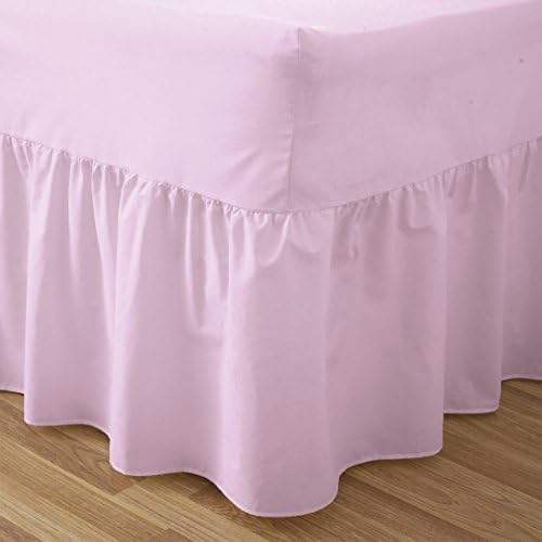 Love2Sleep 50:50 POLY COTTON : COTTON RICH QUALITY PINK VALANCE SHEET - SUPERKING BED SIZE by JOYSLEEP