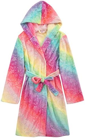 Kids Girls Rainbow Fleece Robe Housecoat Bathrobe For Tween Girls 6 12yrs Medium 8 9yrs Buy Online At Best Price In Uae Amazon Ae