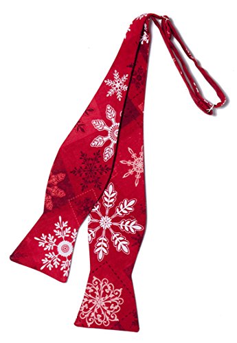 Red snowflake holiday self-tie bow tie - infants to adult - craft…