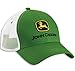 John Deere Green White Mesh Trucker Curved Bill Hat Cap Adjustable Logo Farming