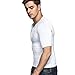Odoland Men's Body Shaper Slimming Shirt Tummy Vest Thermal Compression Base Layer Slim Muscle Short Sleeve Shapewear, White M