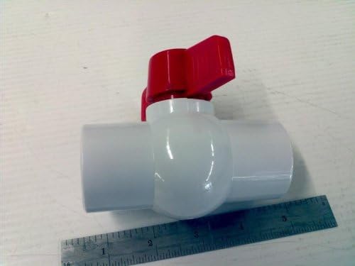 Cepex F01100S 1 inch White PVC Compact Ball Valve Socket