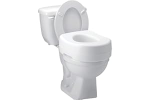 Carex Toilet Seat Riser - Adds 5 Inch of Height to Toilet - Raised Toilet Seat With 300 Pound Weight Capacity - Slip-Resistan