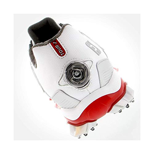 FootJoy Men's Tour X Boa Golf Shoes, White/Grey/Red, 10 W US Pricepulse