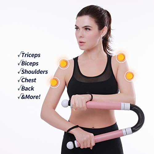 KimFit Arm Workout Equipment - Upper Body Exercise for Women Tones Strengthens Arms Biceps Shoulders Chest, at Home Fitness,Stretching, Strength Training, Physical Therapy Pink - Thumbnail 7