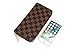 Daisy Rose Women's Checkered Zip Around Wallet and Phone Clutch - RFID Blocking with Card Holder Organizer -PU Vegan Leather, Brown