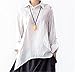 J09 Women Shirt Tops Blouse Button-Down Casual Asymmetrical Oblique Front