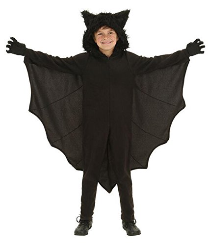 BELLE-LILI Child Kids Halloween Bat Costume with Hood and Gloves