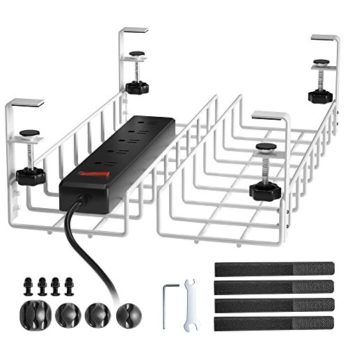 Under Desk Cable Management Tray 2 Pack, Xpatee Upgraded Wire ...