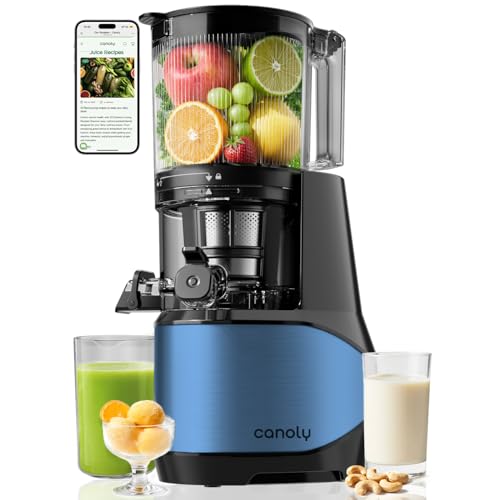 Photo 1 of Canoly C09 Cold Press Juicer, 6" Extra Wide Feed Chute, 3-IN-1 Strainers (Juice & Sorbet & Nut Milk), Powerful AC Brushless Motor, Self Precut System, Juicer Machines with BPA-Free (Blue)
