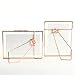 Koyal Wholesale Pressed Glass Floating Photo Frames 8-Pack with Stands for Horizontal or Vertical Pictures, Table Numbers, Place Cards (Rose Gold, 5 x 7)