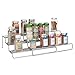 mDesign Adjustable, Expandable Metal Wire Kitchen Spice Rack - Storage Organizer Holder for Cabinet, Cupboard, Pantry, or Countertop - 3 Levels - Up to 25