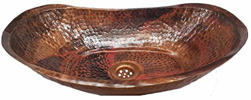Egypt gift shops Handcrafted Oil Rubbed Vessel Hammered Copper Bathtub Sink Household Redesign