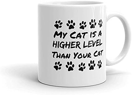 High quality ceramic mug Dishwasher safe Microwave safe Nerdy cat mug dnd mug dnd gift world of warcraft cat mug wow gift mmorpg level rpg dungeons and dragons geeky wife geeky mother gamer gift