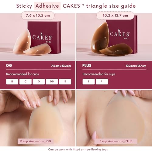 CAKES Body® Sticky Triangle Nipple Covers for Women - The Viral Sticky Boobs With an Adhesive-free nip nook™