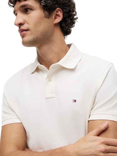 Polo de Manga Corta Hombre Regular Fit con Botones, Marfil (Ivory Petal), M