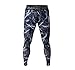 COOLOMG Men's Compression Pants Baselayer Cool Dry Sports Tights Leggings Running for Youth Boy Blue Lightning