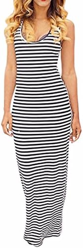women O neck navy strip sleeveless big swing dress party clubwear dresses